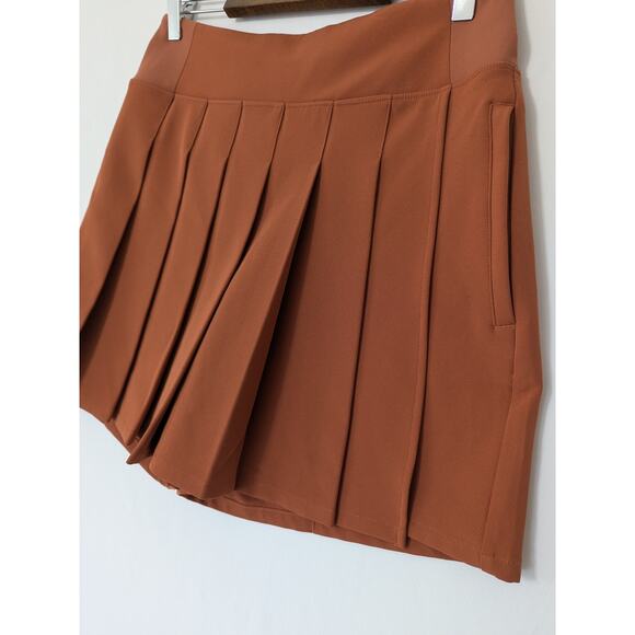 Athleta Endless Pleated Skort In Rust Orange Tennis Golf Athleisure Womens 8 New - Picture 4 of 12